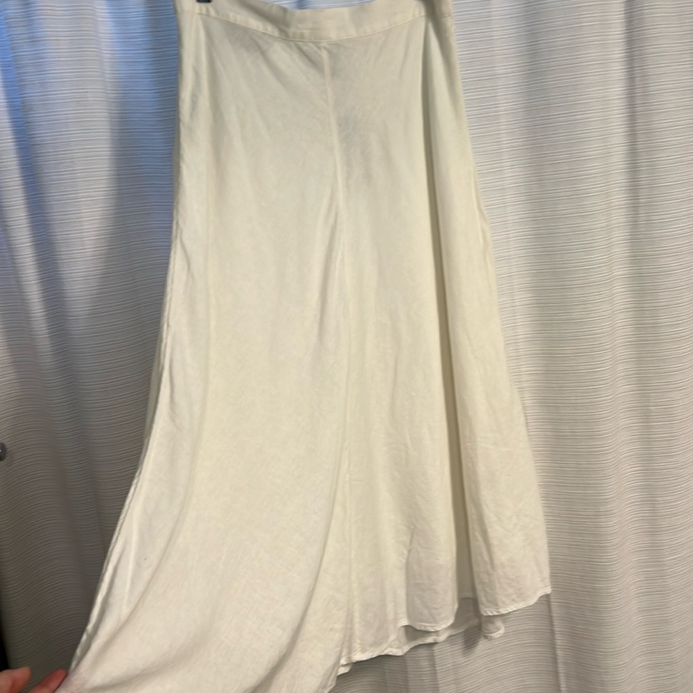 NWT Banana Republic - White Linen A-Line Maxi Skirt